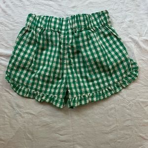Green plaid shorts size 3